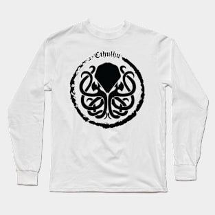 Cthulhu Logo Black Long Sleeve T-Shirt